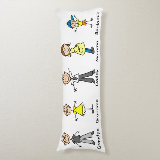 Gepersonaliseerd proefpop lichaamskussen (Voorkant Verticaal)