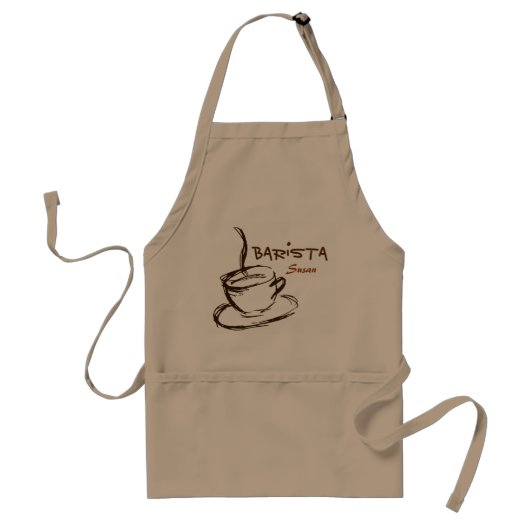 Gepersonaliseerd Professional Barista Apron Standaard Schort (Voorkant)