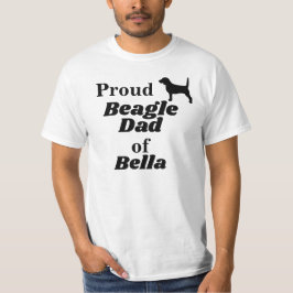 Gepersonaliseerd Proud Beagle Pap T Shirt