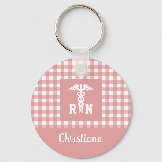 Gepersonaliseerd Pset Pattern RN Geregistreerde ve Sleutelhanger (Voorkant)