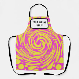 Gepersonaliseerd Psychedelic Pink en Geel Schort