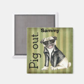 Gepersonaliseerd Pug Funny Magnet Magneet (Voorkant / Achterkant)