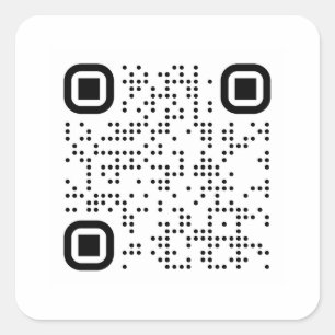 Gepersonaliseerd QR-code-Stickers Vierkante Sticker