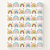 Gepersonaliseerd Rainbow Pattern Sketchbook Notitieboek (Achterkant)