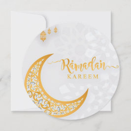 Gepersonaliseerd Ramadan Kareem Circle White en Go Feestdagenkaart