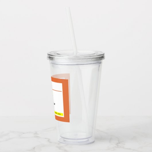 Gepersonaliseerd recept Humoureuze alcohol Acryl Drinkbeker (Links)