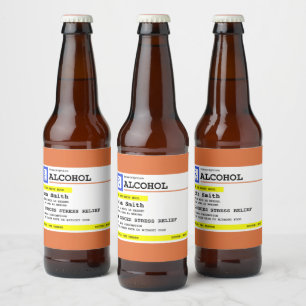 Gepersonaliseerd recept Humoureuze alcohol Bier Etiket