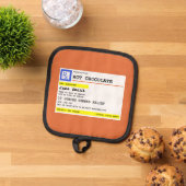 Gepersonaliseerd recept warme chocolademelk pannenlap (Top down)