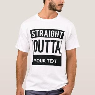 Gepersonaliseerd rechtstreeks uiteinde T-shirt met