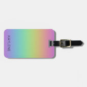 Gepersonaliseerd regenboog Bagagelabel (Voorkant horizontaal)