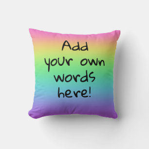 Gepersonaliseerd regenboogSierkussen Kussen