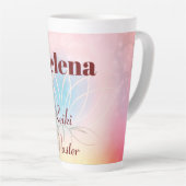  gepersonaliseerd Reiki Master-ontwerp Latte Mok (Rechterhoek)