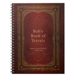 Gepersonaliseerd  reisblad voor boeken notitieboek