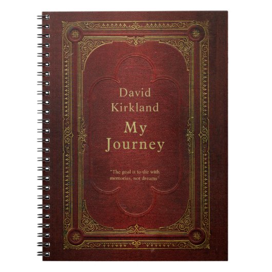 Gepersonaliseerd reisblad voor boeken notitieboek (Voorkant)