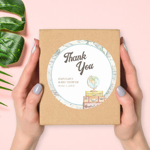 Gepersonaliseerd Reizen Baby shower Favor Sticker