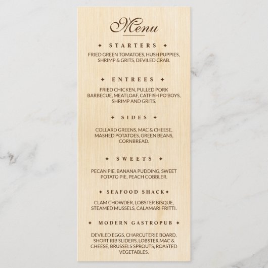 Gepersonaliseerd Restaurant Flat Menu (Voorkant)