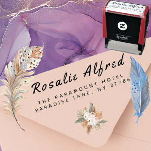 Gepersonaliseerd retouradres modern minimalistisch zelfinktende stempel