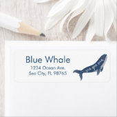 Gepersonaliseerd retourlabel Blue Whale Ocean Zee Etiket (Insitu)
