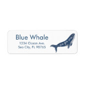 Gepersonaliseerd retourlabel Blue Whale Ocean Zee Etiket (Voorkant)