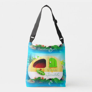 Gepersonaliseerd Retro  camper Crossbody Tas