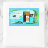 Gepersonaliseerd Retro  camper Rechthoekige Sticker (Tas)