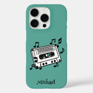 Gepersonaliseerd Retro Cassettebandje met Muziekno iPhone 16 Pro Hoesje