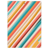 Gepersonaliseerd retro gestreept klembord | Kleurr (Achterkant)