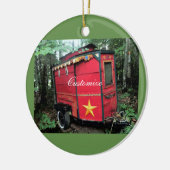 Gepersonaliseerd Retro gypsy camper Keramisch Ornament (Links)