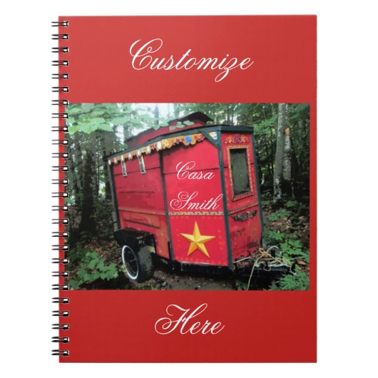 Gepersonaliseerd Retro gypsy  camper Notitieboek (Voorkant)