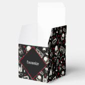 Gepersonaliseerd Retro Heavy Metal Pattern Bedankdoosjes (Geopend)