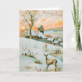 Gepersonaliseerd  Retro Kerst Wenskaart Feestdagen Kaart