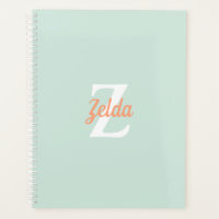 Gepersonaliseerd Retro Monogram Mint Groen Sinaasa