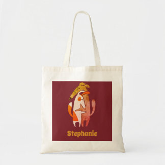 Gepersonaliseerd Retro Podenco Dog en Galgo Tote Bag