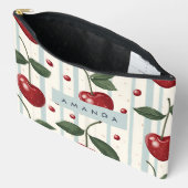 Gepersonaliseerd  retro rode kersenpatroon etui (Open)