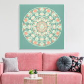 Gepersonaliseerd  Retro Sage en Zand Mandala Canvas Afdruk (Insitu (Woonkamer))