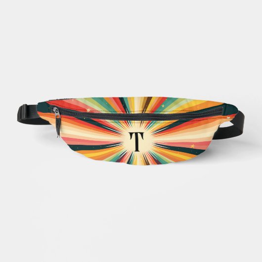 Gepersonaliseerd Retro Starburst Monogram Heuptasje (Voorkant)
