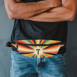 Gepersonaliseerd Retro Starburst Monogram Heuptasje