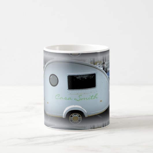 Gepersonaliseerd Retro-trapscamper Koffiemok (Center)
