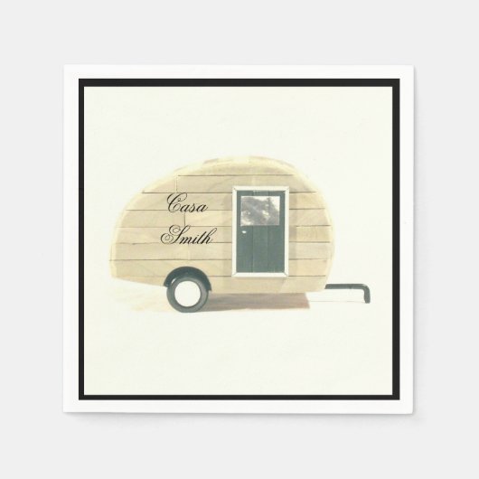 Gepersonaliseerd Retro  trapsgewijze camera Servet (Voorkant)