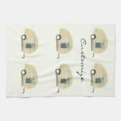 Gepersonaliseerd Retro  trapsgewijze camera Theedoek (Horizontaal)