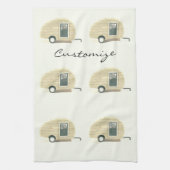 Gepersonaliseerd Retro  trapsgewijze camera Theedoek (Verticaal)