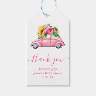 Gepersonaliseerd rijden op Baby shower is gunstig Cadeaulabel