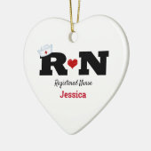 Gepersonaliseerd RN Keramisch Ornament met zure ke (Links)