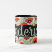 Gepersonaliseerd | Rode papaver | Aangepaste papeg Mok (Midden)