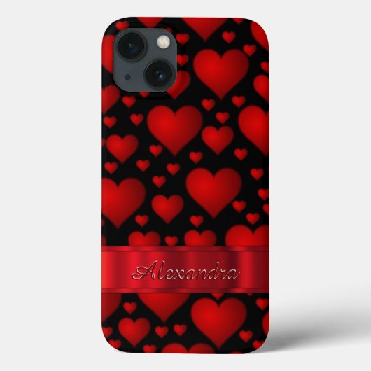 Gepersonaliseerd romantisch hartpatroon Case-Mate iPhone case (Achterkant)
