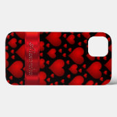 Gepersonaliseerd romantisch hartpatroon Case-Mate iPhone case (Achterkant (horizontaal))
