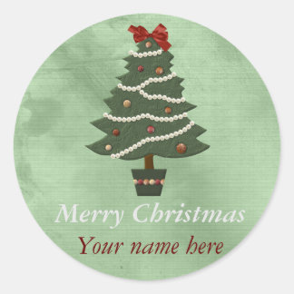 Gepersonaliseerd rond Kerst sticker