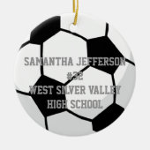 Gepersonaliseerd Rond Voetbal Sport Ornament (Voorkant)