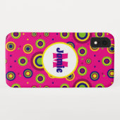 Gepersonaliseerd rondcirkelpatroon Case-Mate iPhone case (Achterkant (horizontaal))