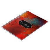 Gepersonaliseerd rood, Aqua & Gouden Samenvatting Notitieboek (Linkerzijde)